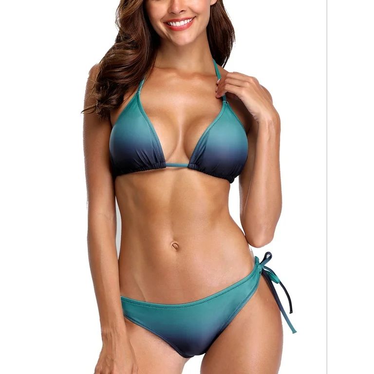 Charmo Bikinis for Women Swimming Gradient Color Two Piece Swimsuit set - Walmart.com | Walmart (US)
