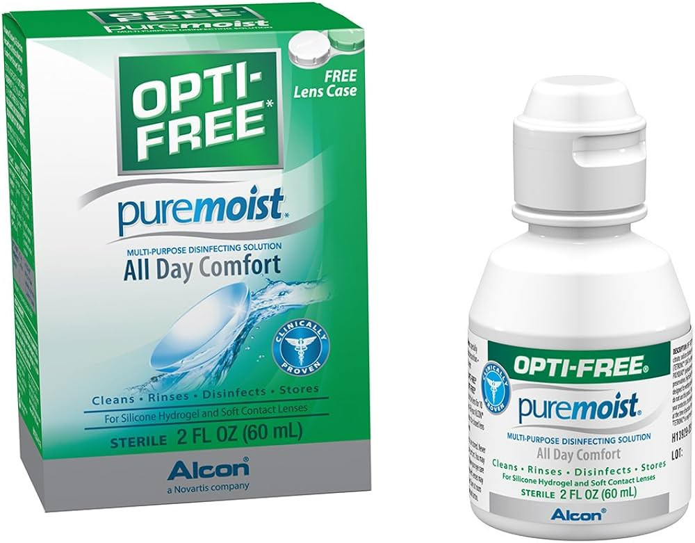 Opti-Free Puremoist Multi-Purpose Disinfecting Solution with Lens Case, (Packaging may vary), 2 F... | Amazon (US)