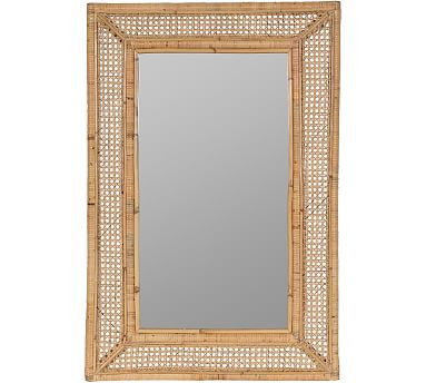 Ash Rattan Wall Mirror, 24" X 36" | Pottery Barn (US)