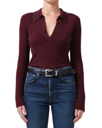 Simone Wool Cashmere Polo Sweater | Bloomingdale's (US)