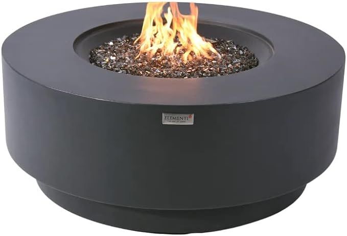 AMS Fireplace | Elementi Plus | Nimes | Round Concrete Fire Pit Table | Outdoor Furniture | SKU: ... | Amazon (US)