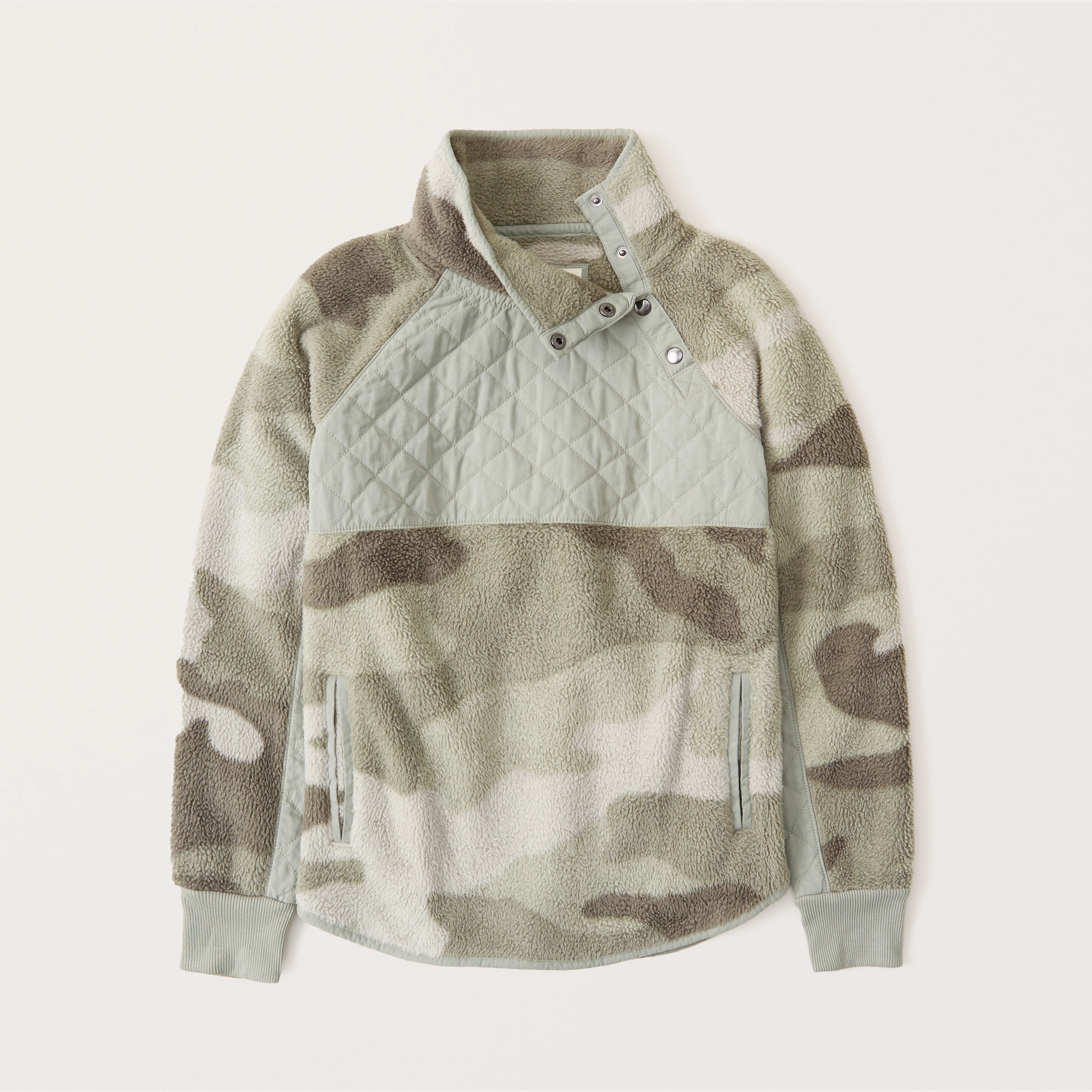 Asymmetrical Snap-Up Fleece | Abercrombie & Fitch (US)