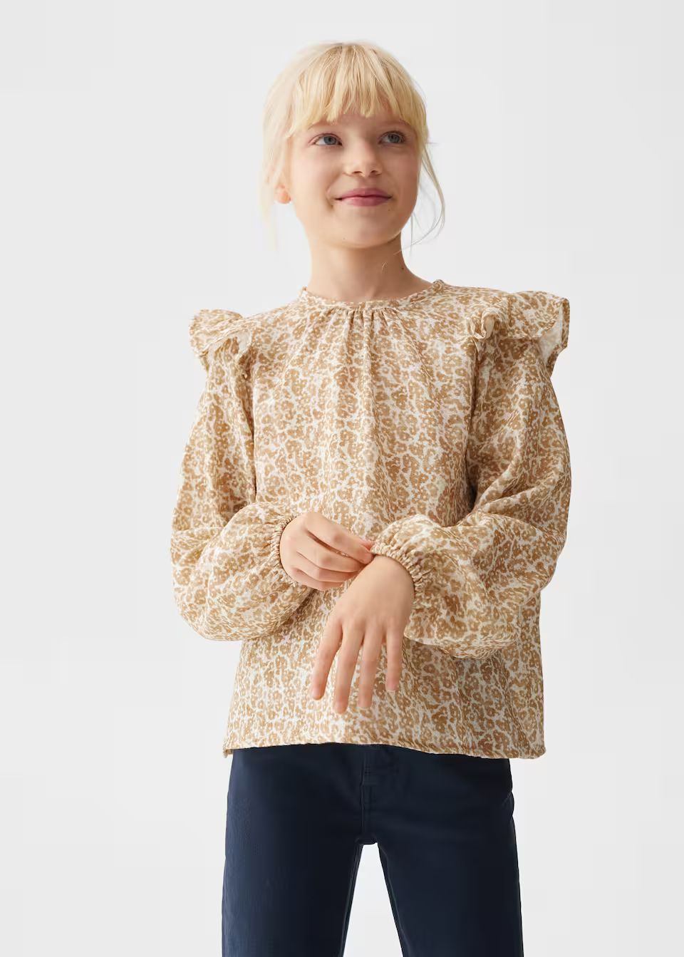 Ruffles printed blouse | MANGO (US)