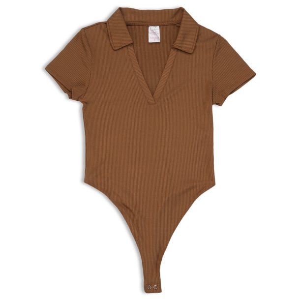 No Boundaries Juniors' Cap Sleeve Polo Bodysuit - Walmart.com | Walmart (US)