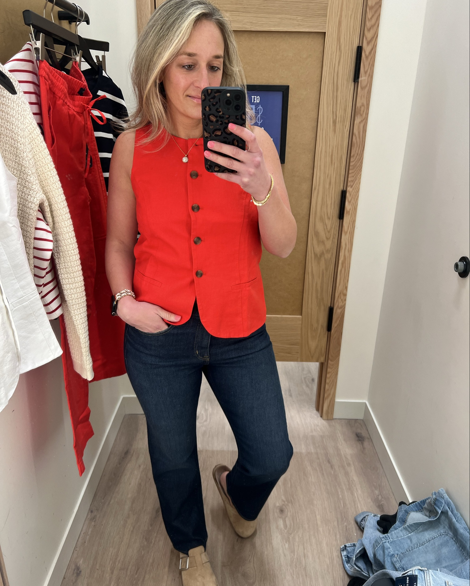 Wow wow wow. These jeans!- the shape they give you, the fit, the length. I am VERY excited to wear & share the heck out of these!
@jcrew —
.
*I always size down in Jcrew!
Jeans: 28 (6) - order these tts
Top: small (size down)
Drawstring shorts: small (size down)
.
.
Spring summer vacation vaca office work ootd casual lunch date night red corset jeans denim dark wash resort wear 

#LTKootd #LTKmomlife #LTKWorkwear