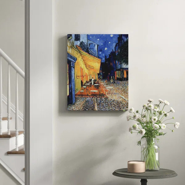 The Café Terrace On Canvas by Vincent Van Gogh Print | Wayfair North America