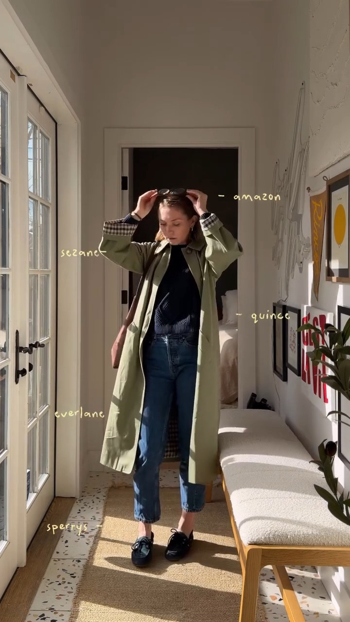 100% the mom who gets dressed up for the playground 🐛 

mom outfit inspo, chic mom outfit, outfit idea, effortlessly chic, effortless outfit ideas, trench coat, boat shoes, cable knit sweater outfit, trench coat outfit, old money outfit idea, oval glasses, toddler mom @sezane @onequince @sperry.sg @everlane