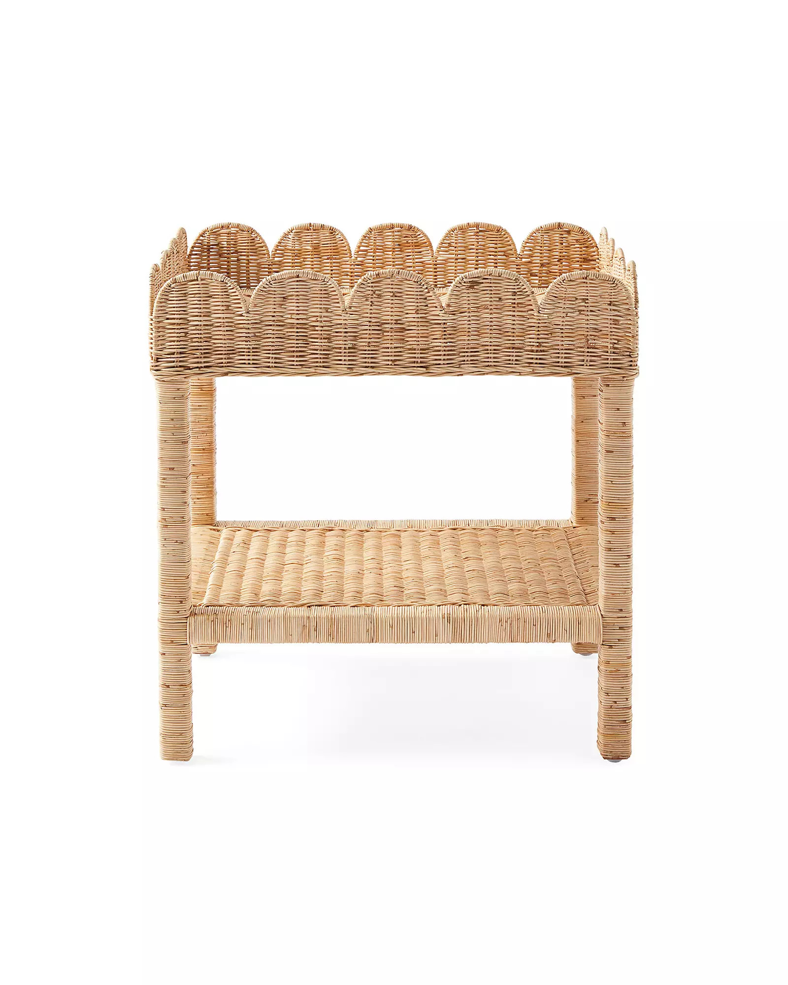 Scallop Rattan Side Table | Serena and Lily