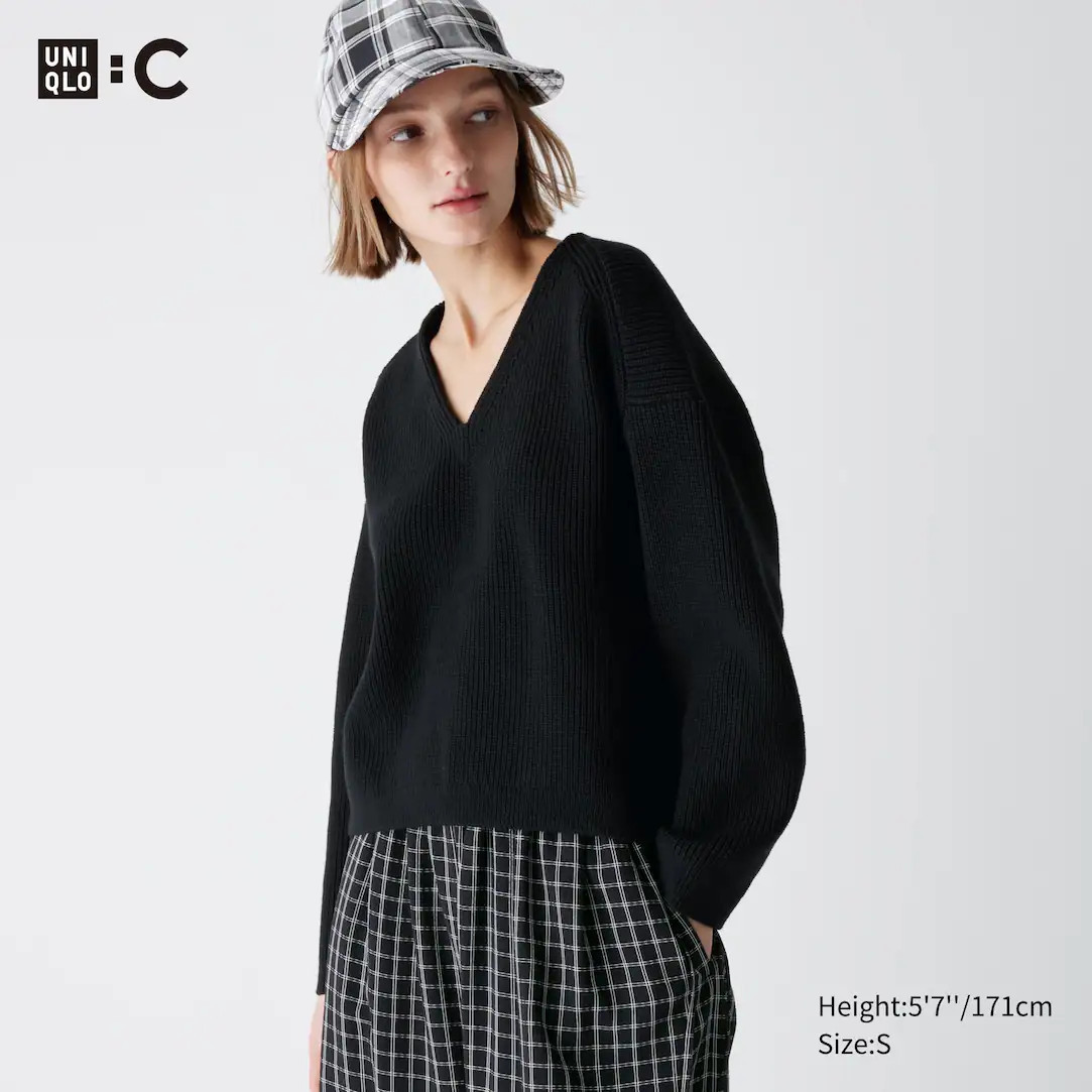 V Neck Short Jumper | UNIQLO (UK)