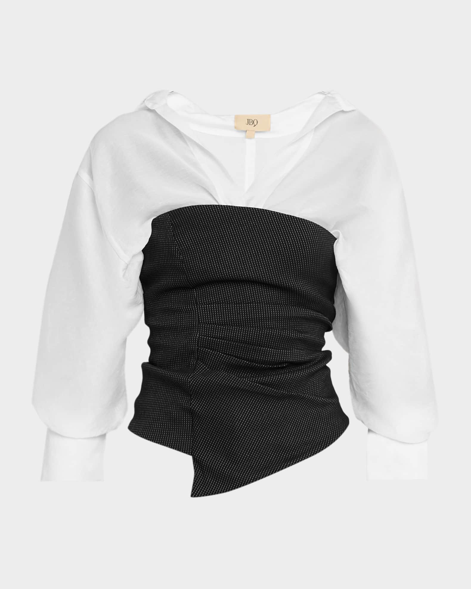 JBQ Ambria Pleated Wrap Top | Neiman Marcus