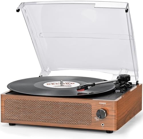 Vinyl Record Player with Speakers Vintage Turntable for Vinyls Records Belt-Driven Turntables 3-S... | Amazon (US)