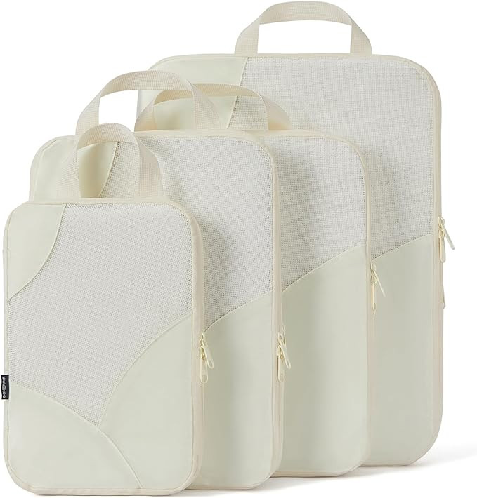 Compression Packing Cubes 4 Set/6 Set Travel Essentials Organizer Bags for Carry On Suitcases Tra... | Amazon (US)