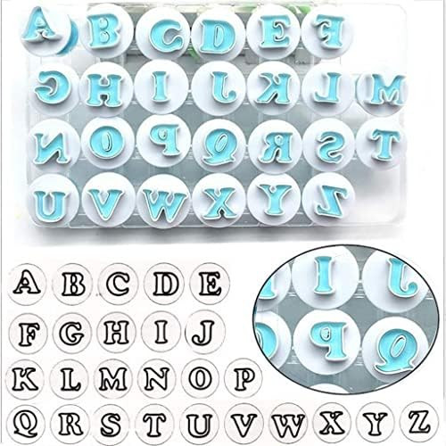 26PCS/Set Cookie Stamp Impress Cookie Cutters Alphabet Letter and Number Cake Biscuit Mold Shape ... | Amazon (US)
