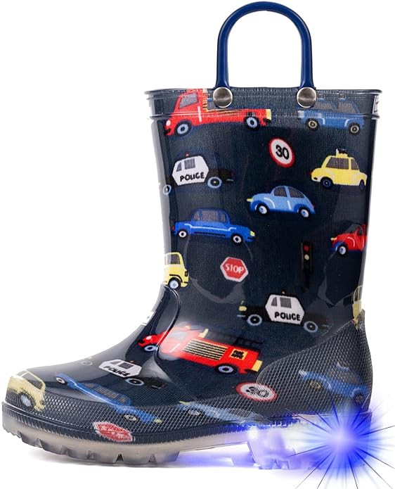 HugRain Light Up Rain Boots for Little Kids | Amazon (US)