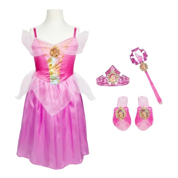 Disney Princess Aurora Tiara to Toe Gift Set, Includes Tiara, Shoes and Child Size Dress - Walmar... | Walmart (US)