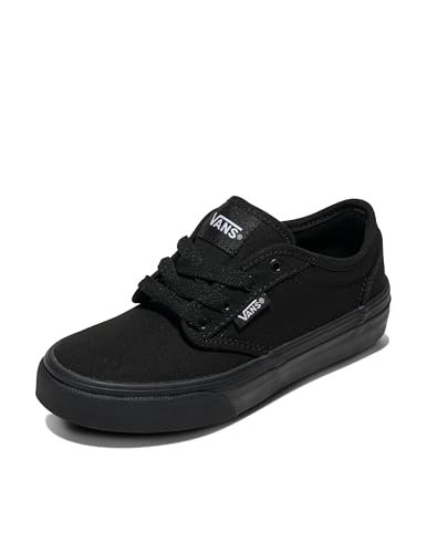 Vans Youth Atwood Shoe | Low-Top Kids' Fashion Sneakers for Boys & Girls, Walking & Casual Wear, Black/Black, 6 | Amazon (US)