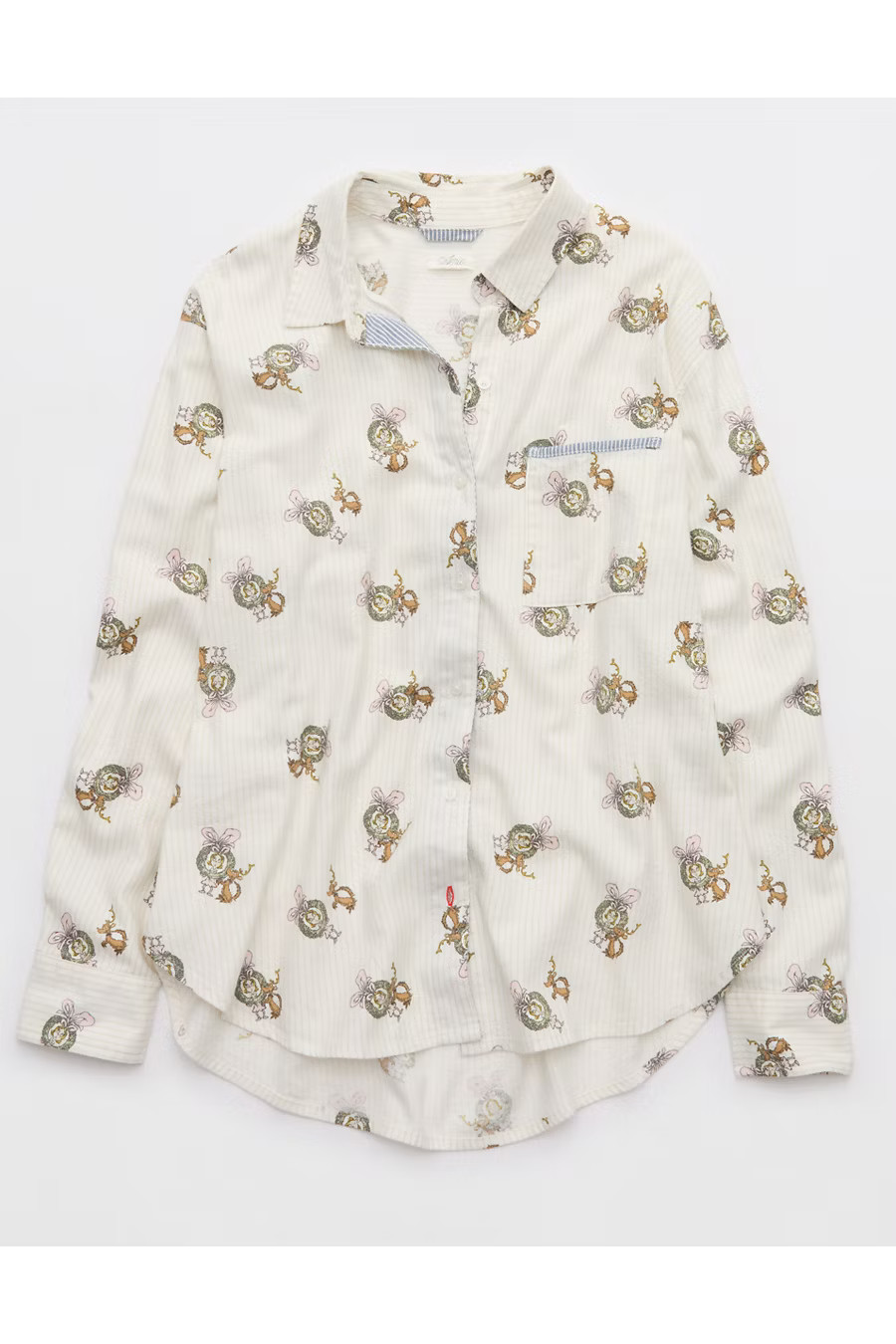 Aerie Flannel Pajama Shirt Women's Soft Muslin M | Aerie