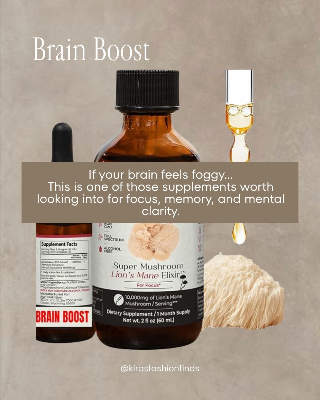 Scroll to shop! ✨ One of my favorite wellness finds.

Supplement: Lion’s Mane Mushroom Elixir.

Desliza para comprar. ✨ Uno de mis suplementos favoritos.

Suplemento: Lion’s Mane Mushroom Elixir.

📲 Download the free LTK app & follow me @kirasfashionfinds to shop all my daily finds.

#LTKselfcare #LTKmorningroutine #LTKBeauty