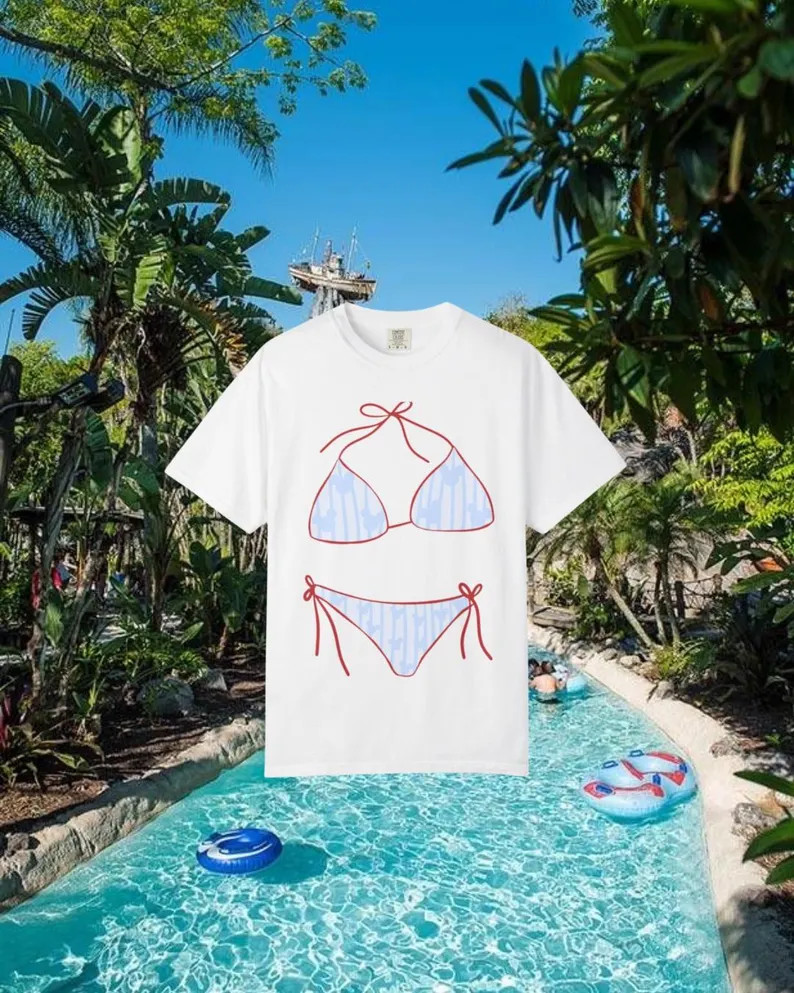 Hidden Mickey Bikini Tee | DSNY Water Park Tee | Bathing Suit Cover Up - Etsy | Etsy (Global)