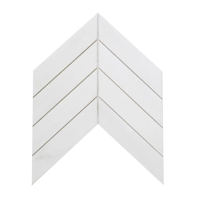 Soft Touch 2" x 8" Marble Herringbone Mosaic Wall & Floor Tile | Wayfair North America