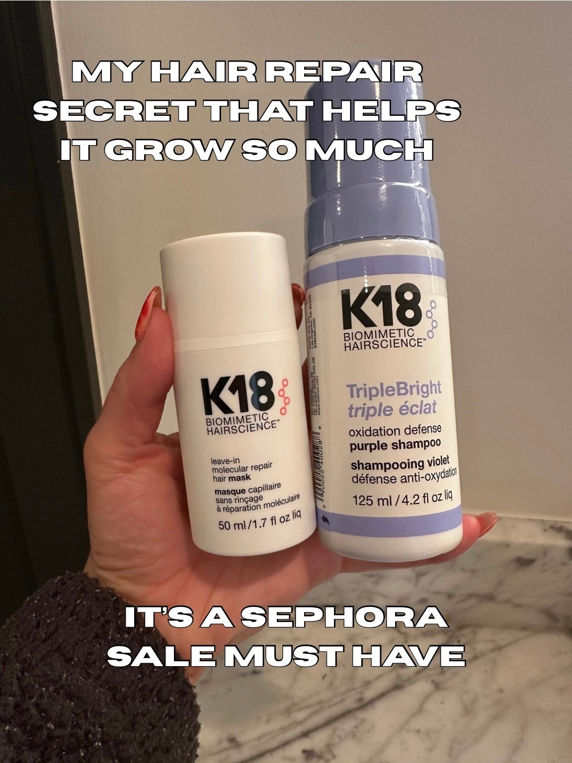 The K18 duo I swear by is included in the Sephora sale and it’s a game changer for damaged hair 🤍

The shampoo helps keep my color bright and fresh (no dullness or brassiness), and the leave-in mask actually repairs damage from heat + color on a molecular level… not just a temporary fix.

If your hair needs strength, shine, and bounce back… this is it. I’ve seen such a difference since using both consistently.


#SephoraSale #LTKBeauty #HairRepair #K18 #BeautyOver40 #HealthyHairJourney

#LTKOver40 #LTKBeauty #LTKSaleAlert