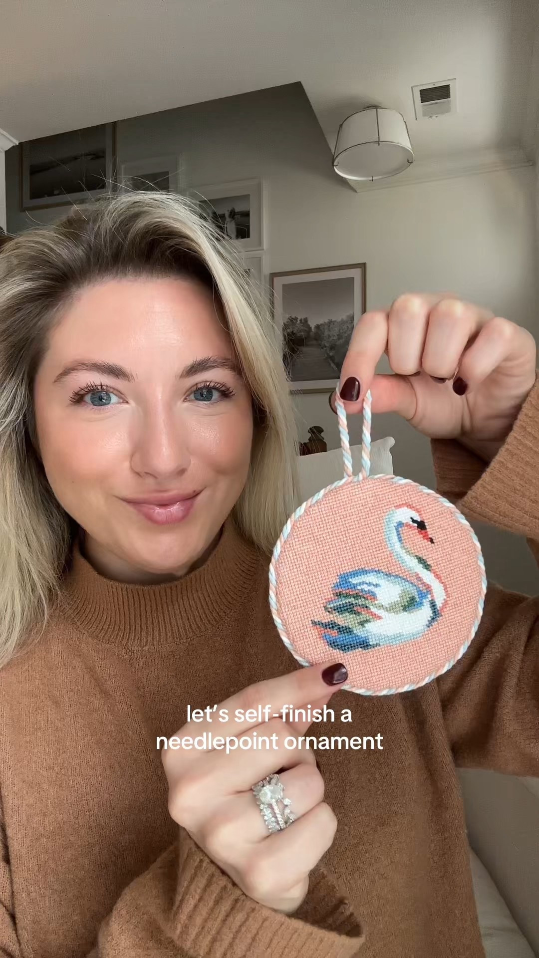 What I use to self-finish my needlepoint ornaments! 🧵🪡

#LTKHome #LTKFindsUnder50