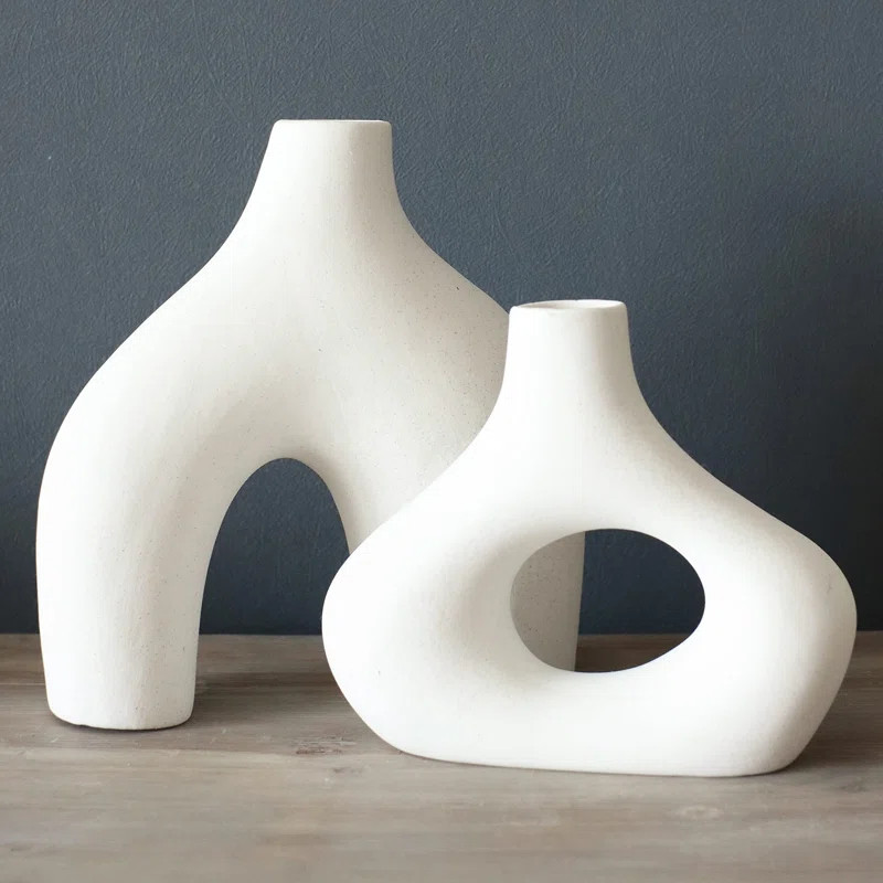Orren Ellis Minimalist Nordic style ceramic hollow decorative vase | Wayfair | Wayfair North America