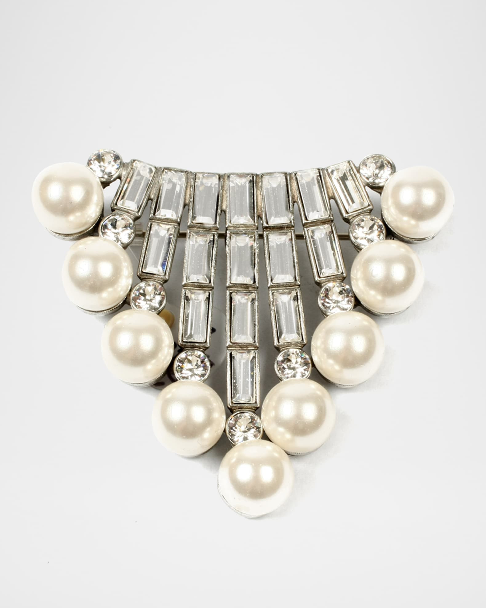 Crystal Baguette & Pearly Brooch | Neiman Marcus