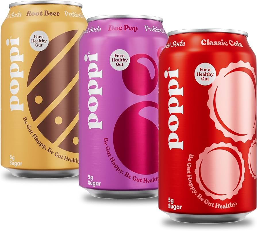 POPPI Sparkling Prebiotic Soda w/Gut Health, Beverages w/Apple Cider Vinegar, Seltzer Water & Fru... | Amazon (US)