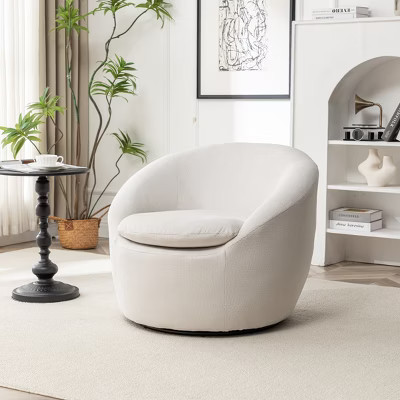 Roundhill Furniture Winnie Modern Barrel Chair, 360° Swivel | Target