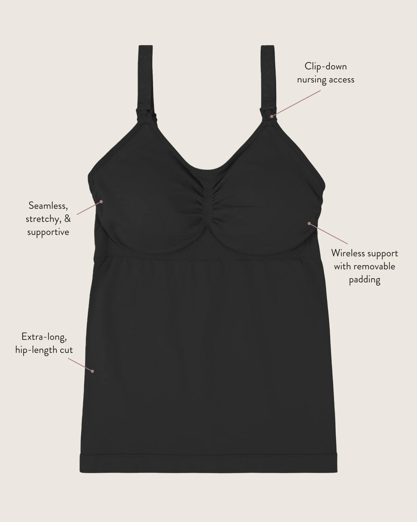 Simply Sublime® Maternity & Nursing Tank | Black - Kindred Bravely | Kindred Bravely