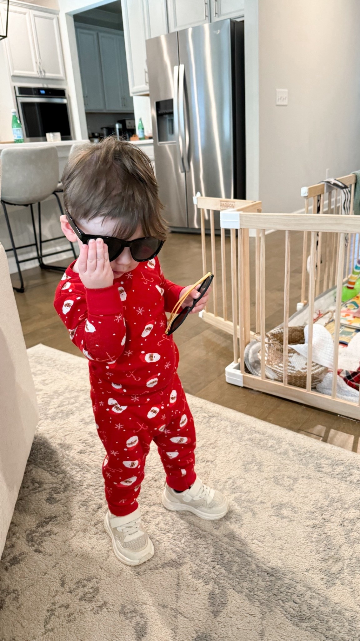 Santa print toddler Christmas pajamas  



#LTKKids #LTKmomlife #LTKHoliday