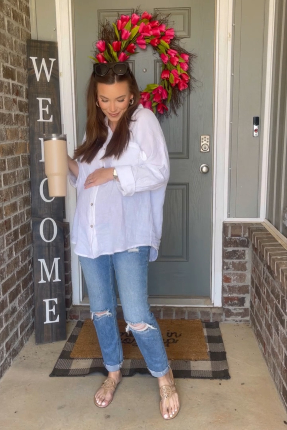 Bump friendly / maternity / casual / spring / summer / sandals / 

#LTKunder50 #LTKstyletip #LTKbump