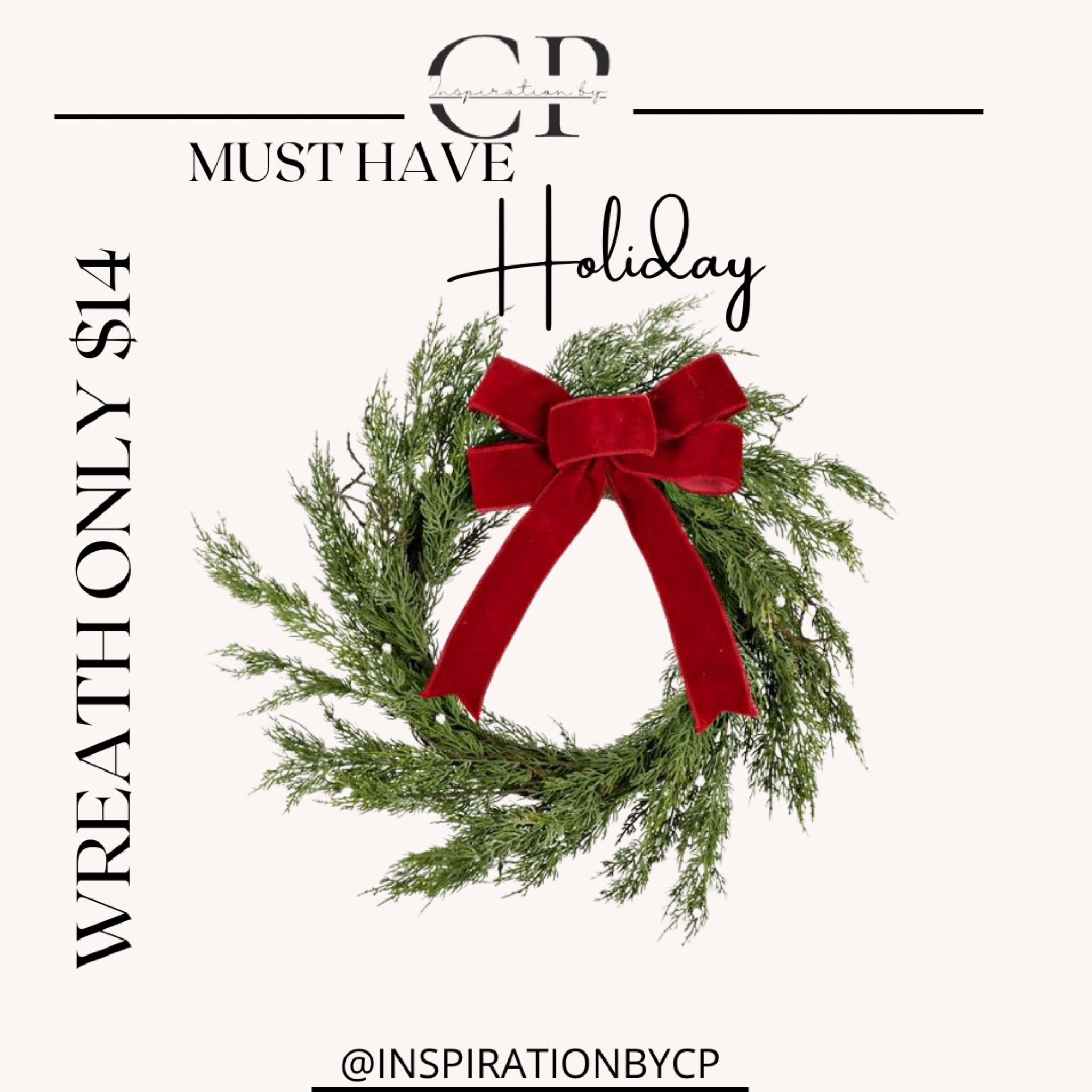 Holiday Must Have
Christmas wreath, holiday wreath, cedar wreath, Christmas decor

#LTKSeasonal #LTKunder50 #LTKstyletip