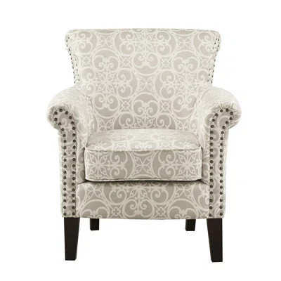 Tight Back Seating, Bronze Nailhead Trim, Solid Wood, 31"d X 28.9"w 34.75"h Club Chair, Wood Legs & Frame, | Wayfair North America