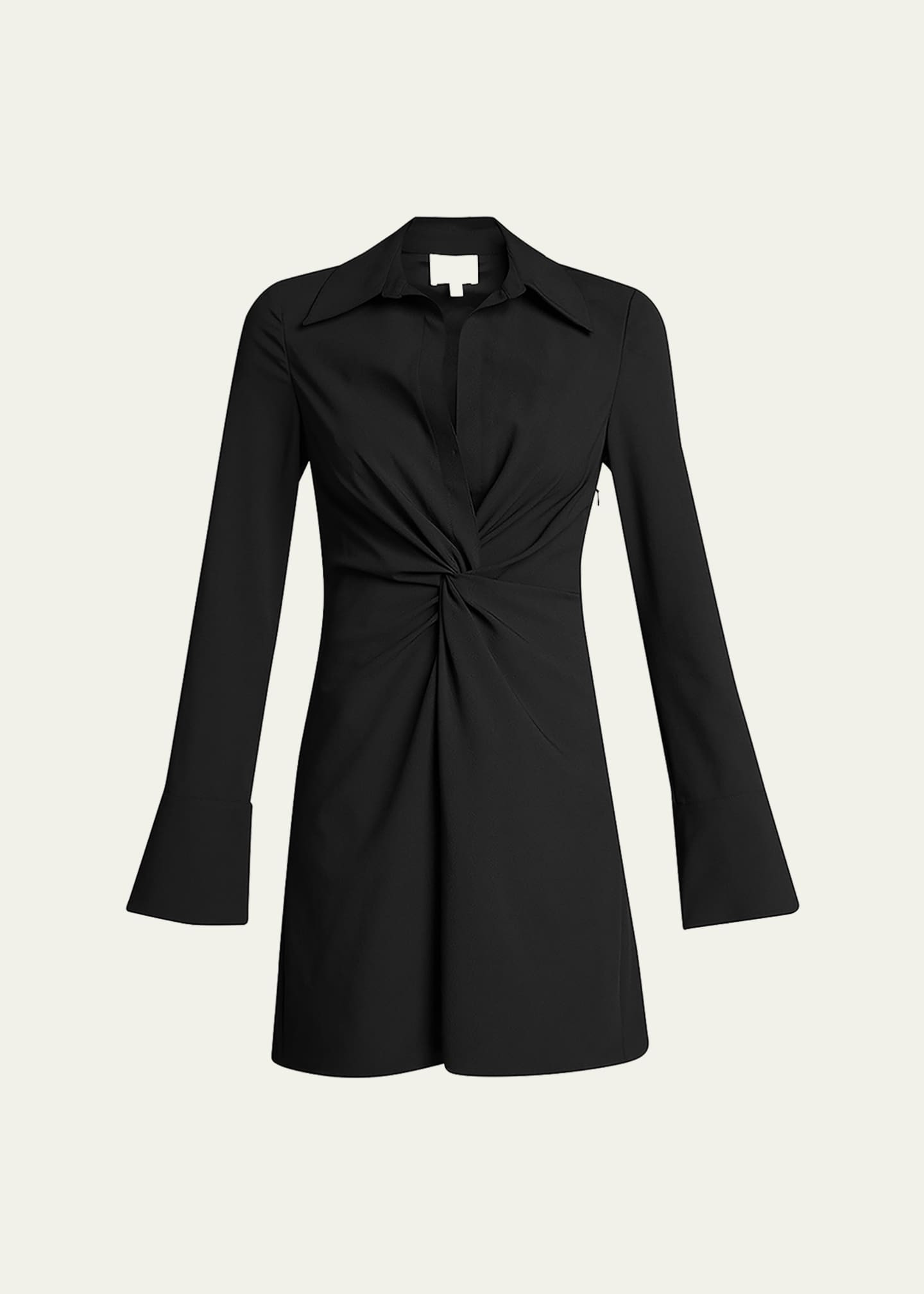 Cinq a Sept Mckenna Twist-Front Collared Dress | Bergdorf Goodman