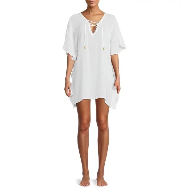 Time and Tru's Women's Lace-Up Swim Cover-Up | Walmart (US)
