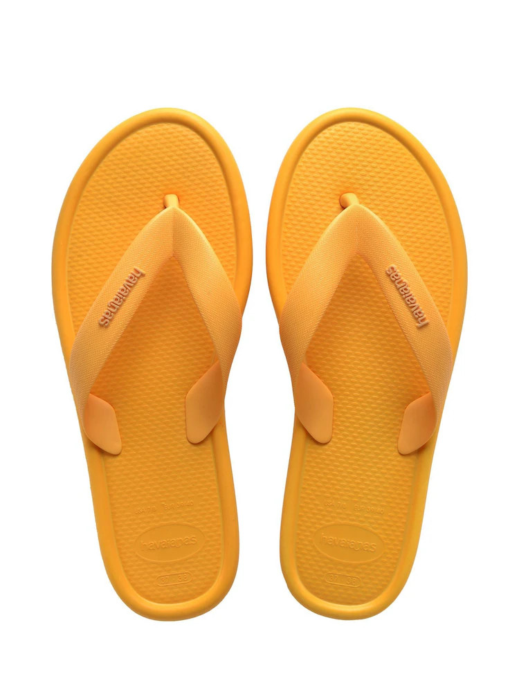 Havaianas Yellow Puffed Up Flip Flops | Next US