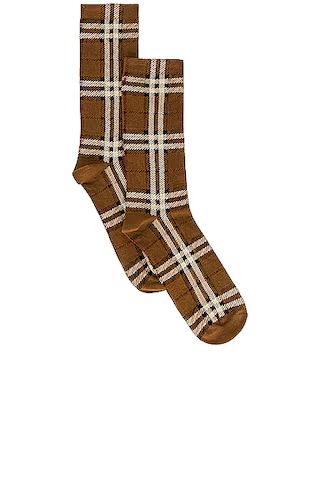 Cotton Cashmere Check Socks | FWRD 