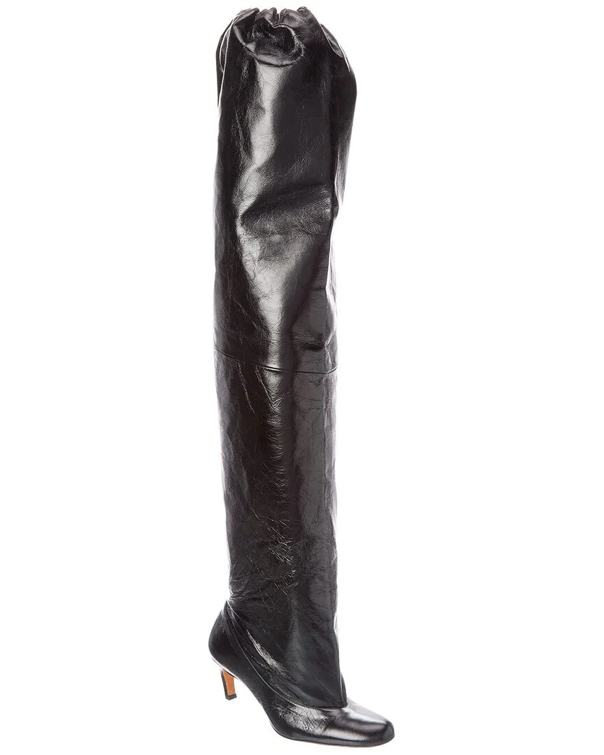 Proenza Schouler Uma Leather Over-The-Knee Boot | Shop Simon