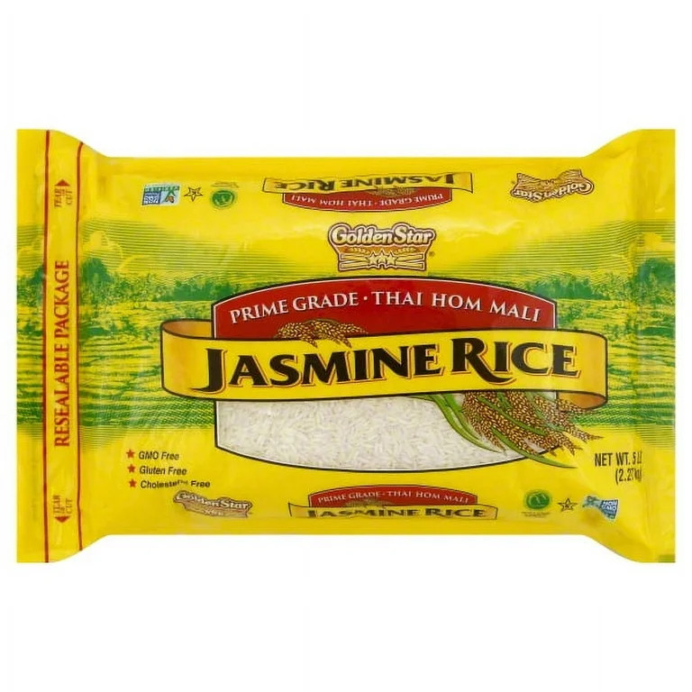 Golden Star Prime Grade Thai Hom Mali Jasmine Rice, 5 lb Bag - Walmart.com | Walmart (US)