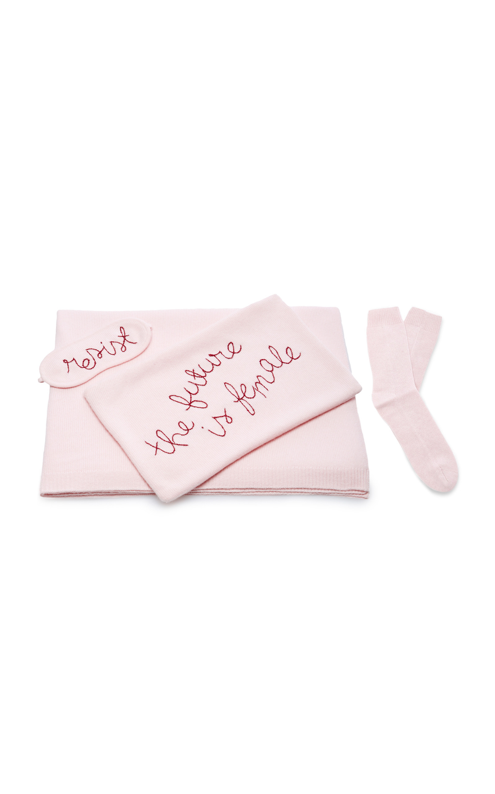 Lingua Franca M'O Exclusive The Future is Female Cashmere Travel Set | Moda Operandi Global