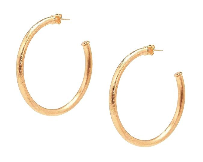 Sheila Fajl Smaller Favorite Tubular Hoop Earrings in Brush Rose Gold Plated | Amazon (US)