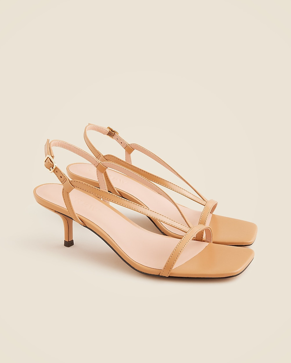 Krista slingback kitten-heel sandals in leather | J. Crew US
