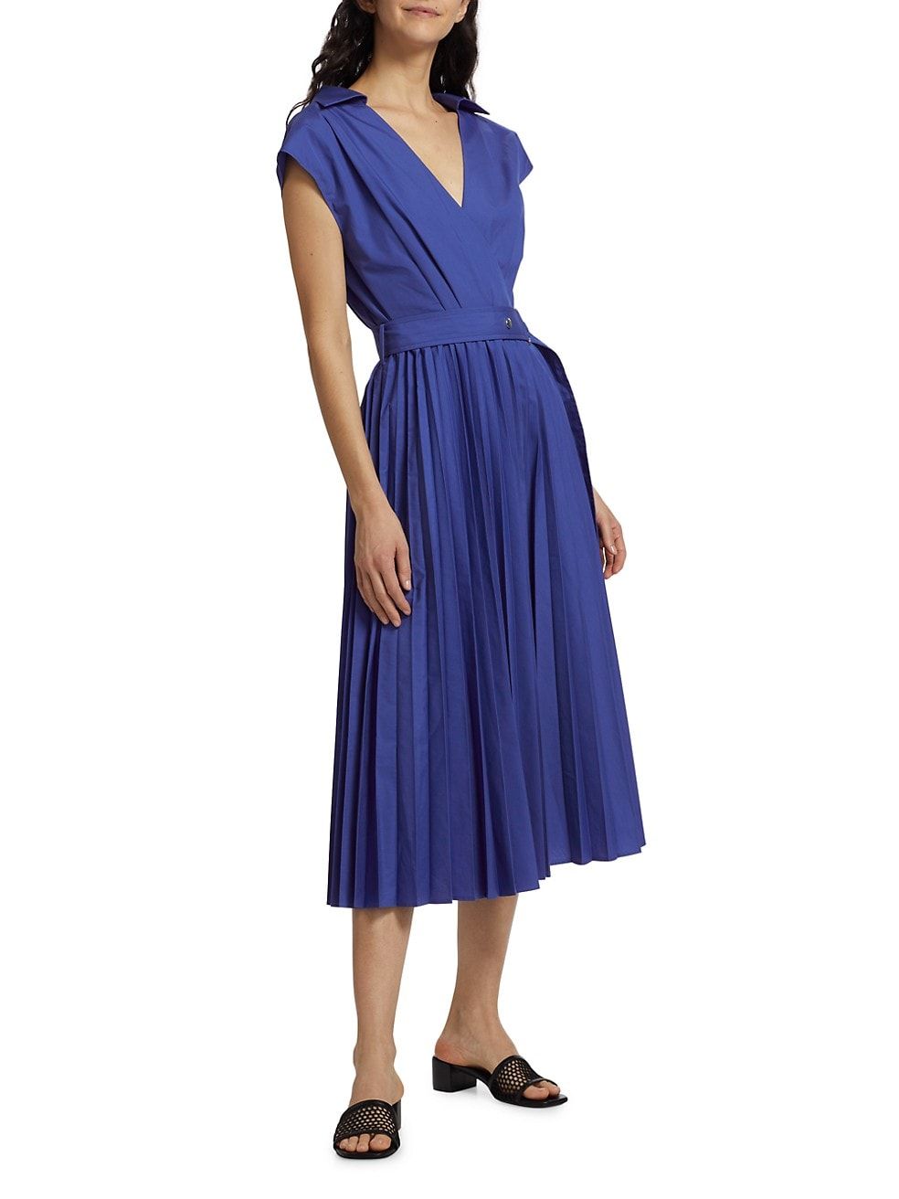 Noa Pleated Wrap Midi-Dress | Saks Fifth Avenue