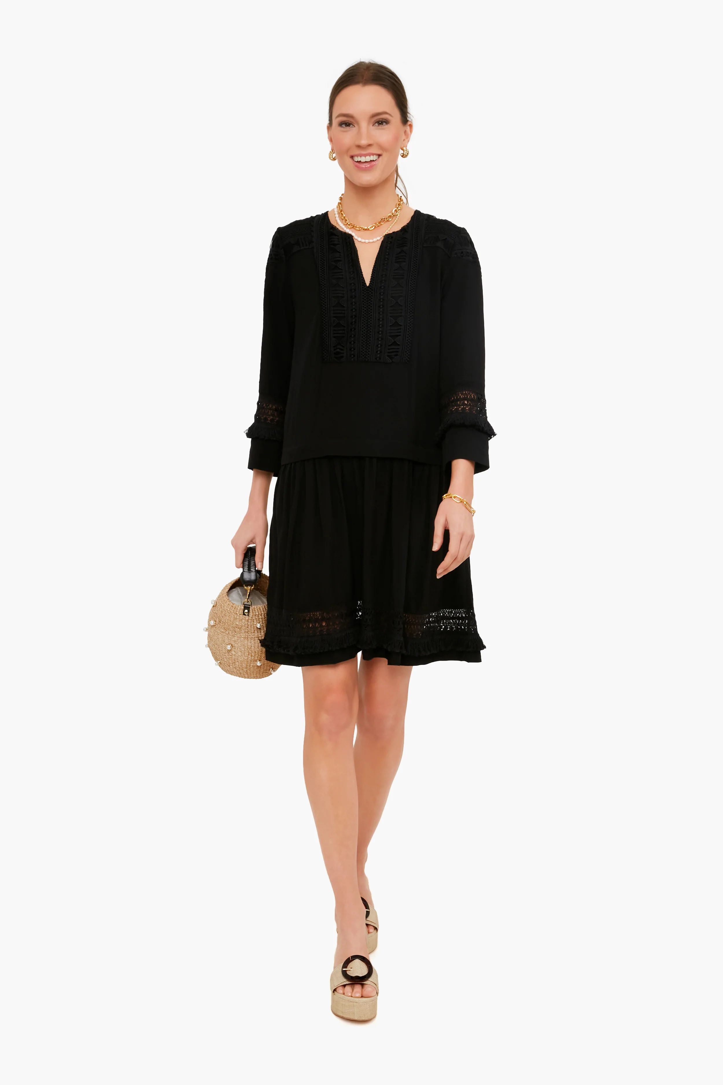 Black Pippa Fringe Dress | Tuckernuck (US)