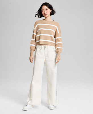 And Now This Women's Studded Wide-Leg Jeans, Exclusively at Macy's - Macy's | Macy's