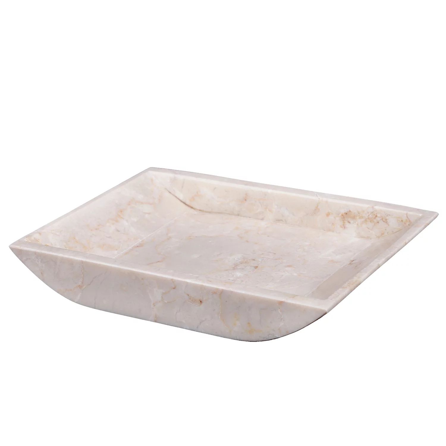 Creative Home Genuine Champagne Marble Large Boat Shaped Candle Holder, Accessory Organize Tray w... | Walmart (US)
