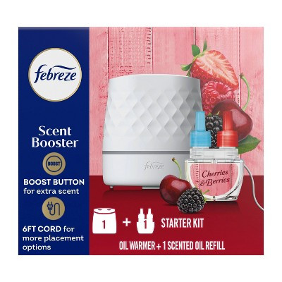 Febreze Plug Scent Booster Air Freshener Oil Diffuser Continuous Scent Device Cherries & Berries - 2ct | Target