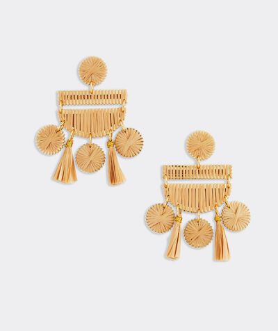 Resort Raffia Earrings | vineyard vines